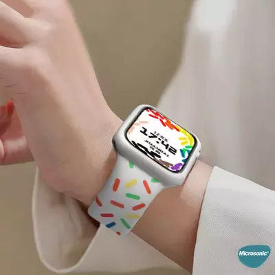 Microsonic Apple Watch Ultra Silikon Kordon V2 Pride Edition Siyah