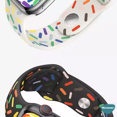 Microsonic Apple Watch Ultra Silikon Kordon V2 Pride Edition Siyah