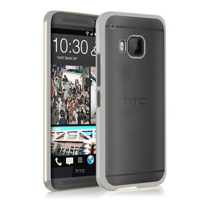 Microsonic HTC One M9 Kılıf Skyfall Transparent Clear Gümüş