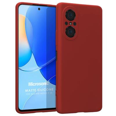 Microsonic Huawei Nova 9 SE Kılıf Matte Silicone Kırmızı