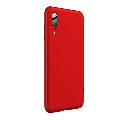 Microsonic Huawei P20 Kılıf Double Dip 360 Protective Kırmızı