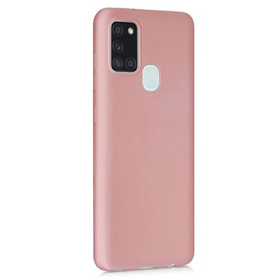 CaseUp Samsung Galaxy A21s Kılıf Matte Surface Rose Gold