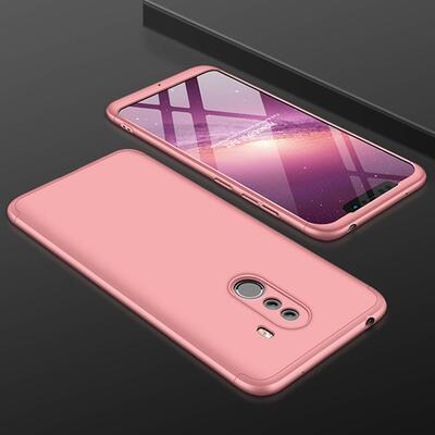 Microsonic Xiaomi Pocophone F1 Kılıf Double Dip 360 Protective AYS Rose Gold