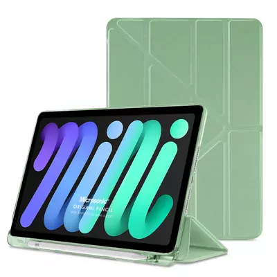 Microsonic Apple iPad Mini 7 Kılıf (A2993-A2995) Origami Pencil Açık Yeşil