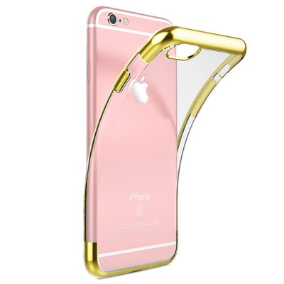 Microsonic Apple iPhone 6S Kılıf Skyfall Transparent Clear Gold