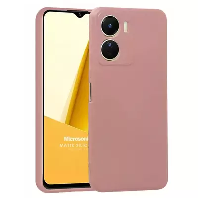 Microsonic Vivo Y16 Kılıf Matte Silicone Rose Gold