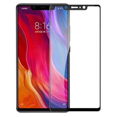 Microsonic Xiaomi Mi 8 SE Kavisli Temperli Cam Ekran Koruyucu Film Siyah