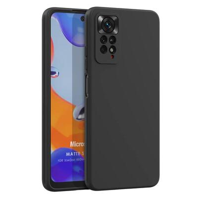 Microsonic Xiaomi Redmi Note 11 Pro 5G Kılıf Matte Silicone Siyah