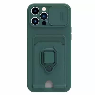 Microsonic Apple iPhone 15 Pro Kılıf Multifunction Silicone Yeşil