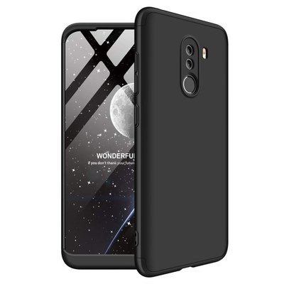 Microsonic Xiaomi Pocophone F1 Kılıf Double Dip 360 Protective AYS Siyah