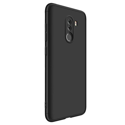 Microsonic Xiaomi Pocophone F1 Kılıf Double Dip 360 Protective AYS Siyah