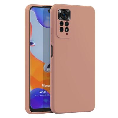 Microsonic Xiaomi Redmi Note 11 Pro 5G Kılıf Matte Silicone Rose Gold