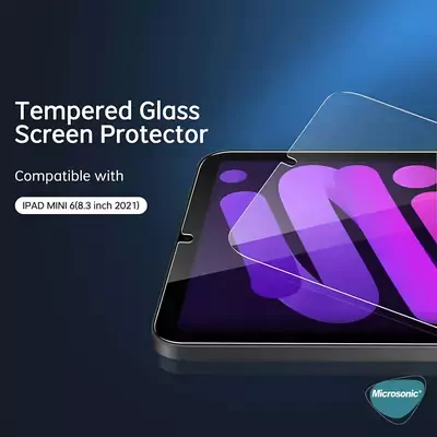 Microsonic Apple iPad Mini 7 (A2993-A2995) Temperli Cam Ekran Koruyucu