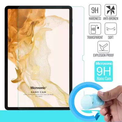 Microsonic Samsung Galaxy Tab S9 Plus X810 Nano Glass Cam Ekran Koruyucu