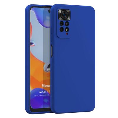 Microsonic Xiaomi Redmi Note 11 Pro 5G Kılıf Matte Silicone Mavi