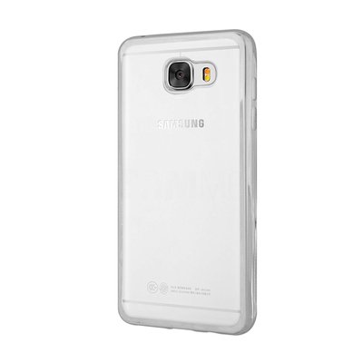 Microsonic Samsung Galaxy C5 Kılıf Skyfall Transparent Clear Gümüş