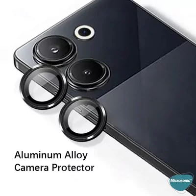 Microsonic TECNO Camon 20 Pro 4G Tekli Kamera Lens Koruma Camı Siyah