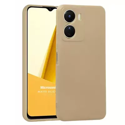 Microsonic Vivo Y16 Kılıf Matte Silicone Gold