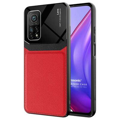 Microsonic Xiaomi Mi 10T Pro Kılıf Uniq Leather Kırmızı