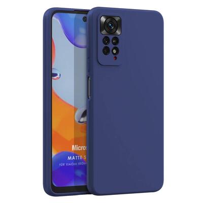 Microsonic Xiaomi Redmi Note 11 Pro 5G Kılıf Matte Silicone Lacivert