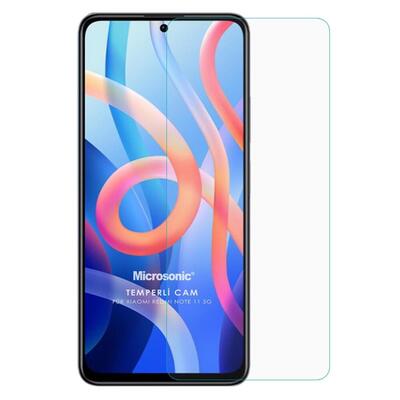 Microsonic Xiaomi Redmi Note 11 Tempered Glass Cam Ekran Koruyucu