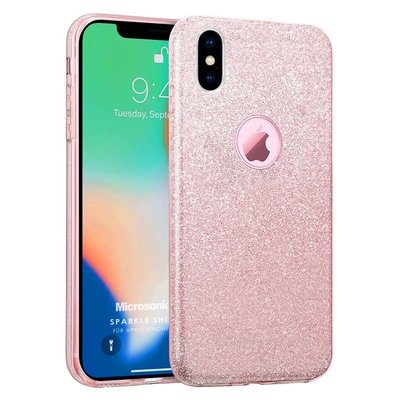 Microsonic Apple iPhone XS Max Kılıf Sparkle Shiny Rose Gold