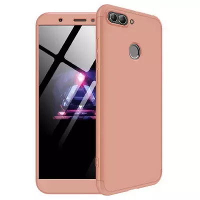 Microsonic Huawei P Smart Kılıf Double Dip 360 Protective Rose Gold