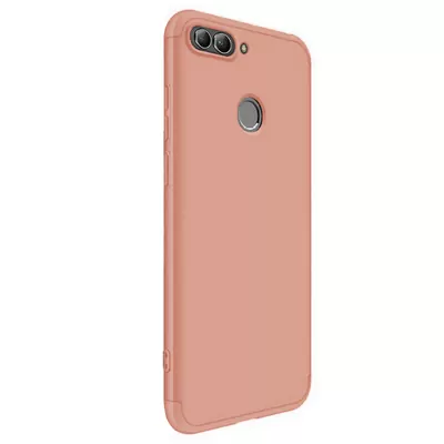 Microsonic Huawei P Smart Kılıf Double Dip 360 Protective Rose Gold