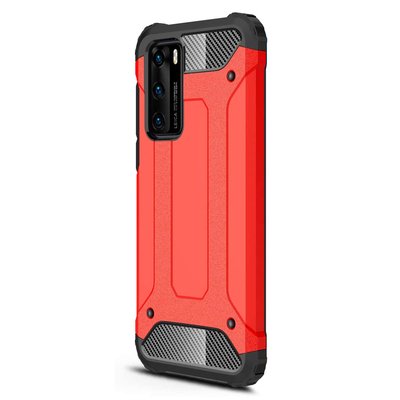 Microsonic Huawei P40 Kılıf Rugged Armor Kırmızı