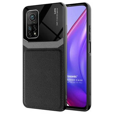 Microsonic Xiaomi Mi 10T Pro Kılıf Uniq Leather Siyah