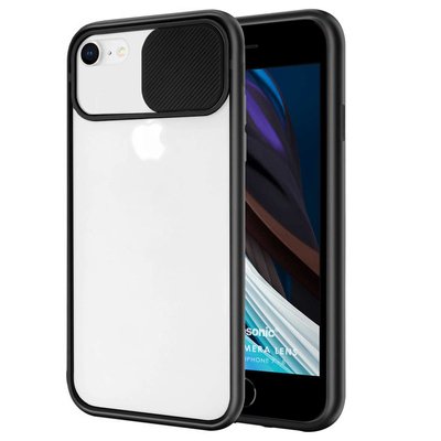 Microsonic Apple iPhone 8 Kılıf Slide Camera Lens Protection Siyah