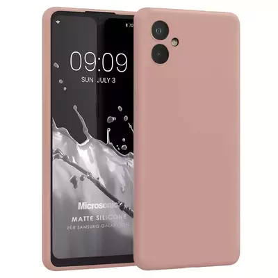 Microsonic Samsung Galaxy A04e Kılıf Matte Silicone Rose Gold