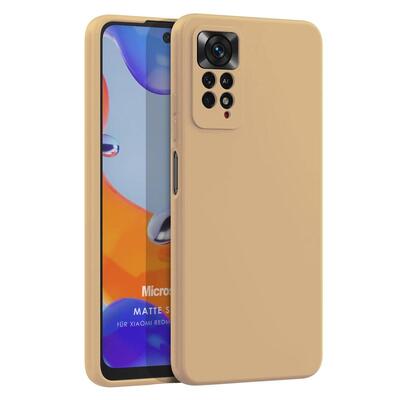 Microsonic Xiaomi Redmi Note 11 Pro 5G Kılıf Matte Silicone Gold