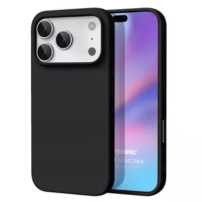 Microsonic Matte Silicone Apple iPhone 17 Pro Max Kılıf Siyah