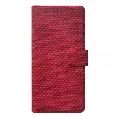 Microsonic Samsung Galaxy S23 Plus Kılıf Fabric Book Wallet Kırmızı