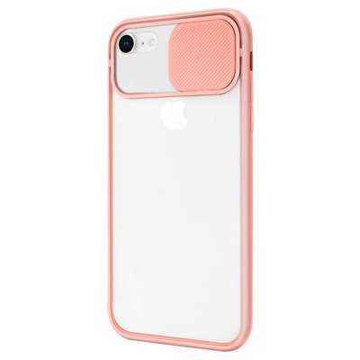 Microsonic Apple iPhone 8 Kılıf Slide Camera Lens Protection Pembe