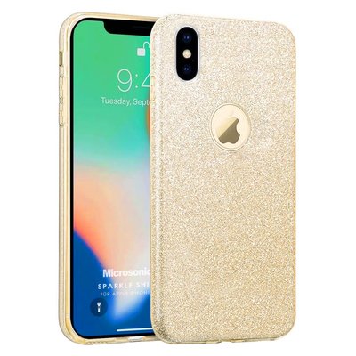 Microsonic Apple iPhone XS Max Kılıf Sparkle Shiny Gold