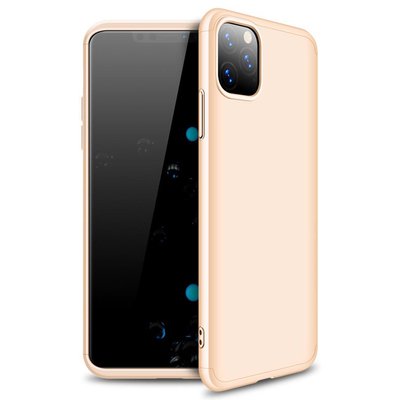 Microsonic Apple iPhone 11 Pro Max Kılıf Double Dip 360 Protective AYS Gold