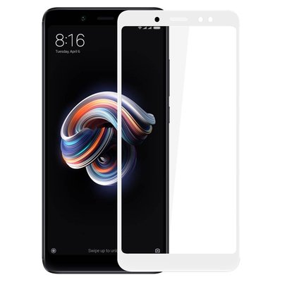 Microsonic Xiaomi Redmi Note 5 Pro Kavisli Temperli Cam Ekran Koruyucu Film Beyaz