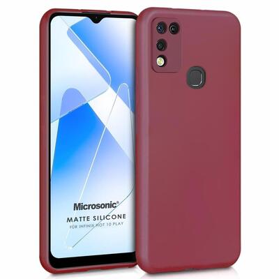 Microsonic Infinix Hot 10 Play Kılıf Matte Silicone Mor