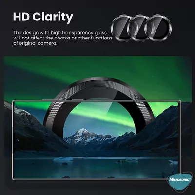 Microsonic Samsung Galaxy A35 Tekli Kamera Lens Koruma Camı Siyah