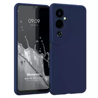 Microsonic TECNO Pova 4 Pro Kılıf Matte Silicone Lacivert