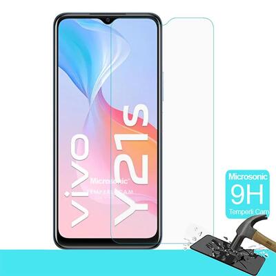 Microsonic Vivo Y21s Tempered Glass Cam Ekran Koruyucu