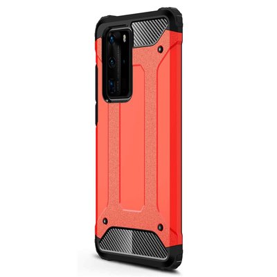 Microsonic Huawei P40 Pro Kılıf Rugged Armor Kırmızı