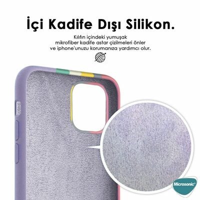 Microsonic Apple iPhone 12 Kılıf Painted Rainbow Pattern Pride Edition