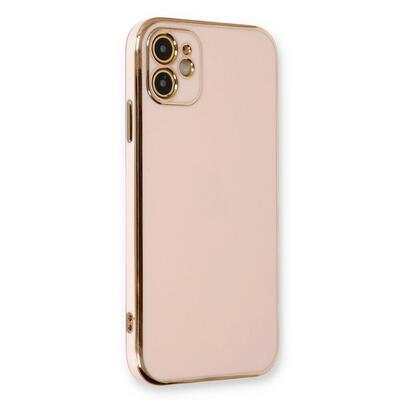 Microsonic Apple iPhone 12 Kılıf Olive Plated Pembe