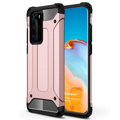 Microsonic Huawei P40 Pro Kılıf Rugged Armor Rose Gold