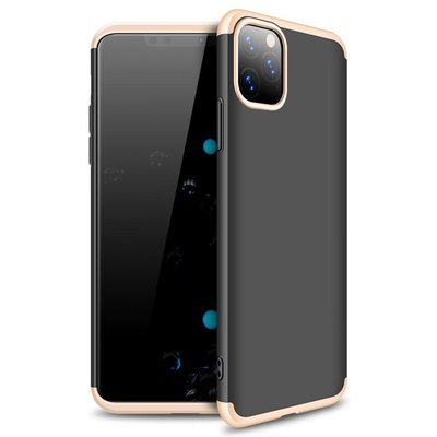 Microsonic Apple iPhone 11 Pro Max Kılıf Double Dip 360 Protective AYS Siyah - Gold