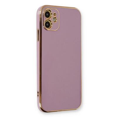 Microsonic Apple iPhone 12 Kılıf Olive Plated Lila