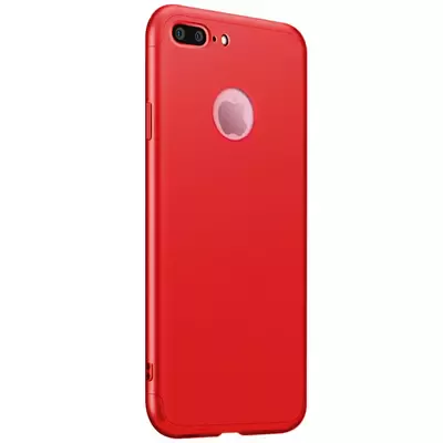 Microsonic Apple iPhone 7 Plus Kılıf Double Dip 360 Protective Kırmızı